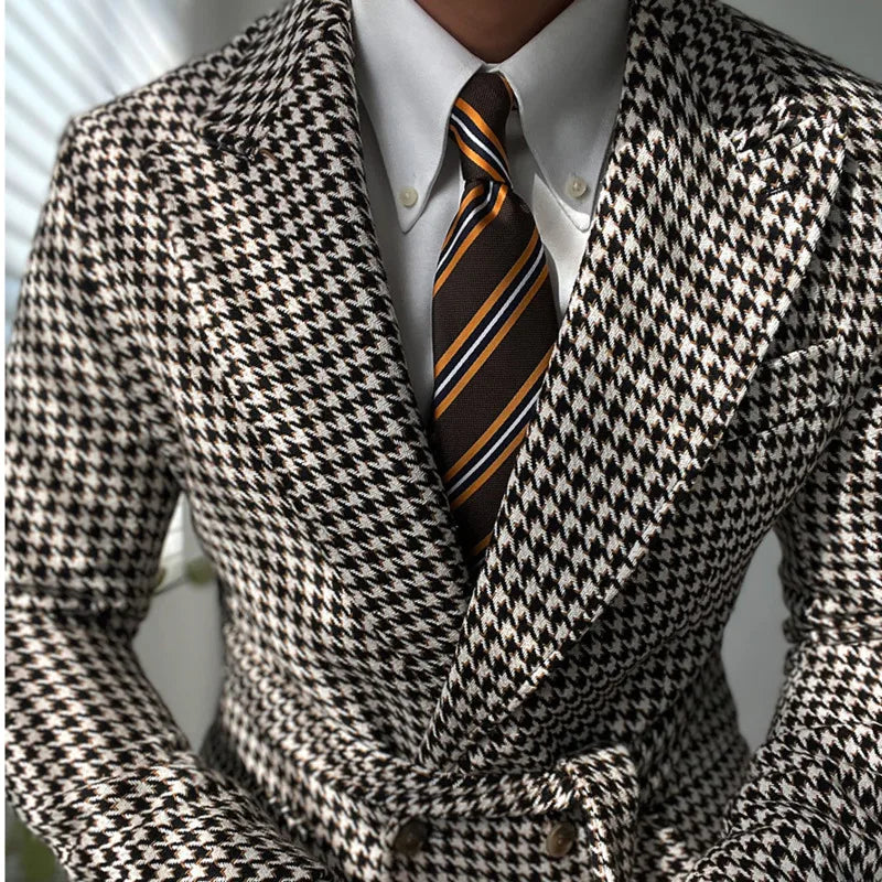 Men's Striped Wool Blazer