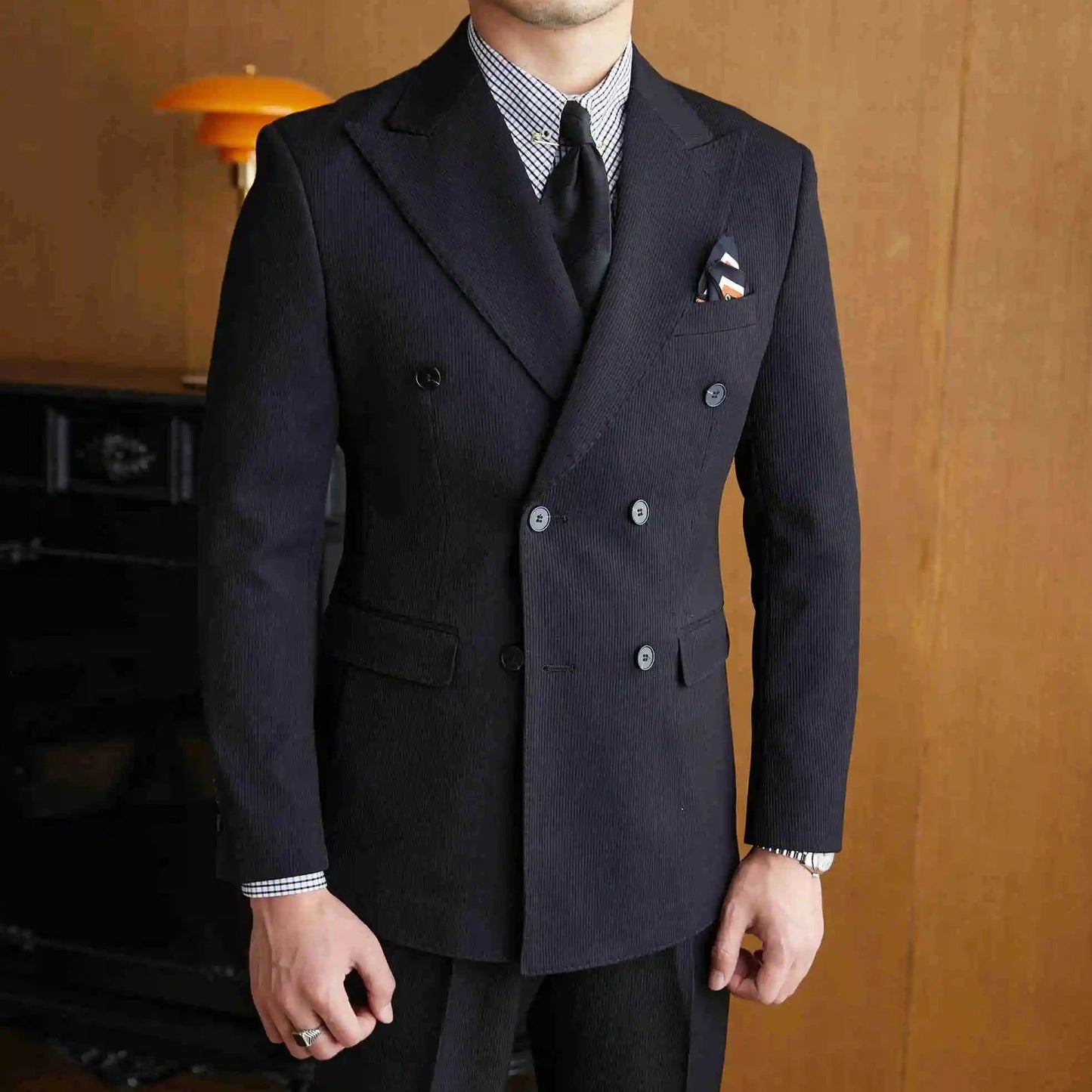 Men's Slim Fit Suit with Four Buttons
